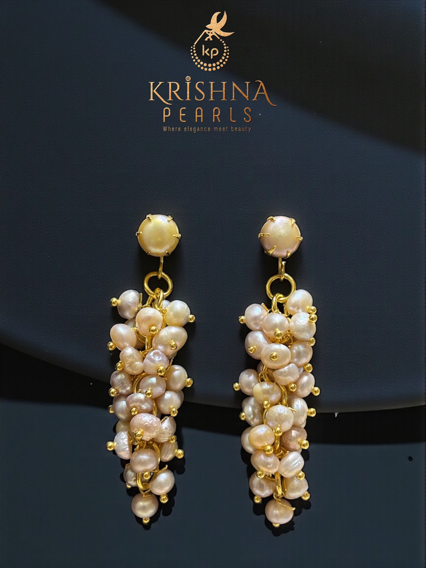 Tradition Pink Seed Pearls Jhumkas
