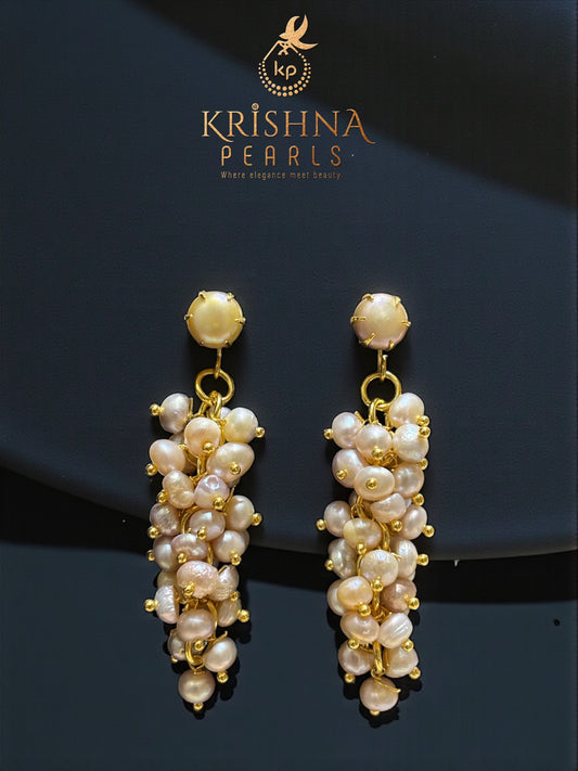 Tradition Pink Seed Pearls Jhumkas