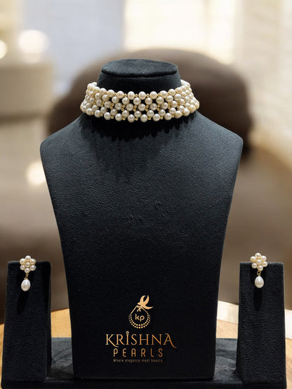 Royal Premium Round Pearls Choker Set