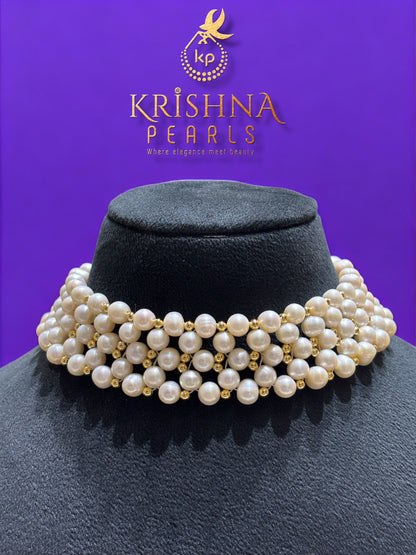 Royal Premium Round Pearls Choker Set