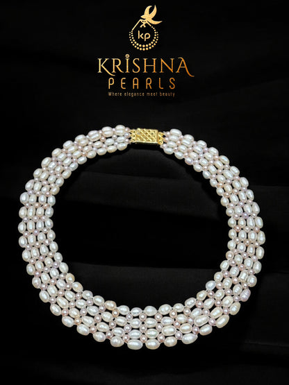 Exclusive HandCrafted Jali Work Pearls Necklace Set