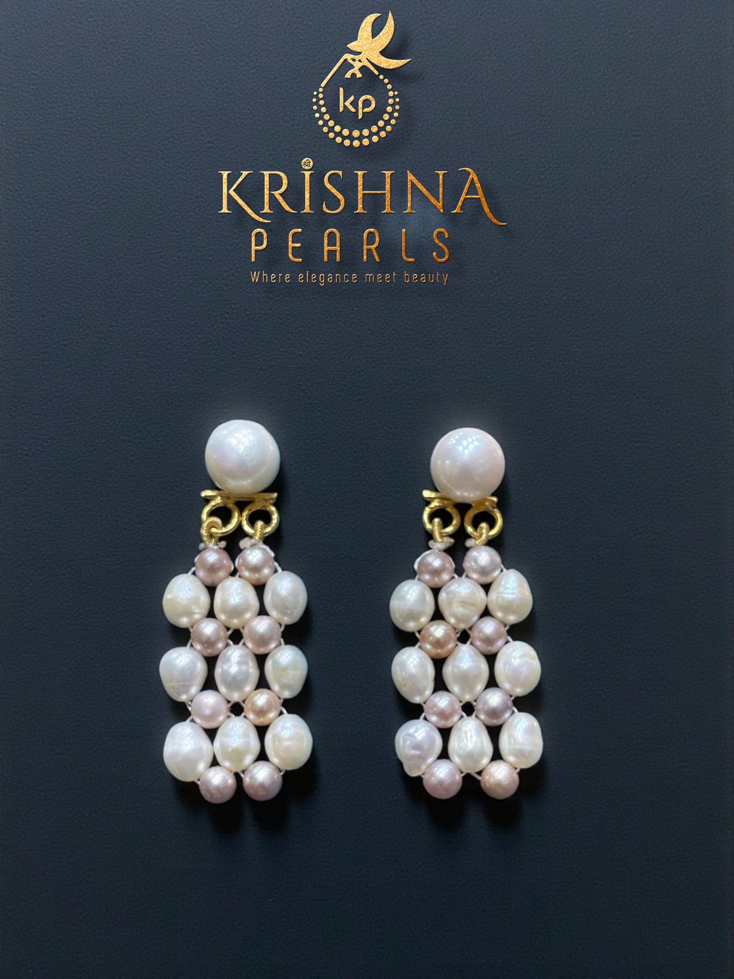 Exclusive HandCrafted Jali Work Pearls Necklace Set