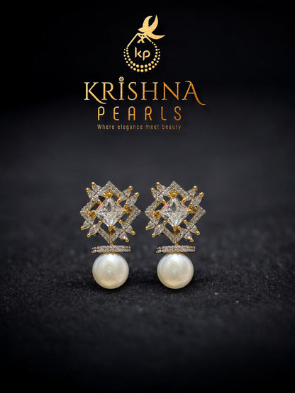 Exclusive Diamond Studded Pendent With Pearls Double Layer Necklace Set