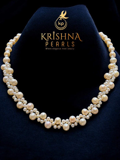 Adorable Pink Plain Pearls Designer Necklace Set