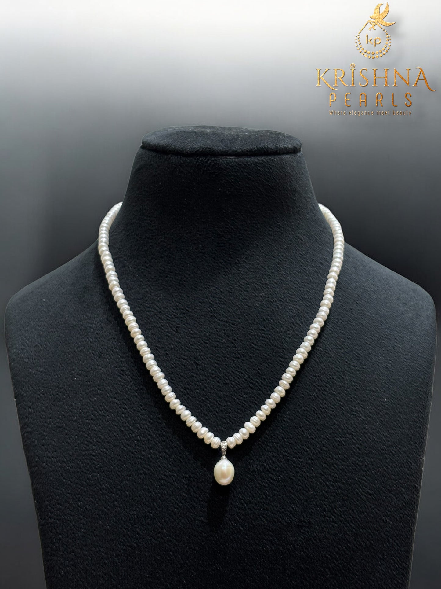 Cute Pearl Drop With Pearls Necklace