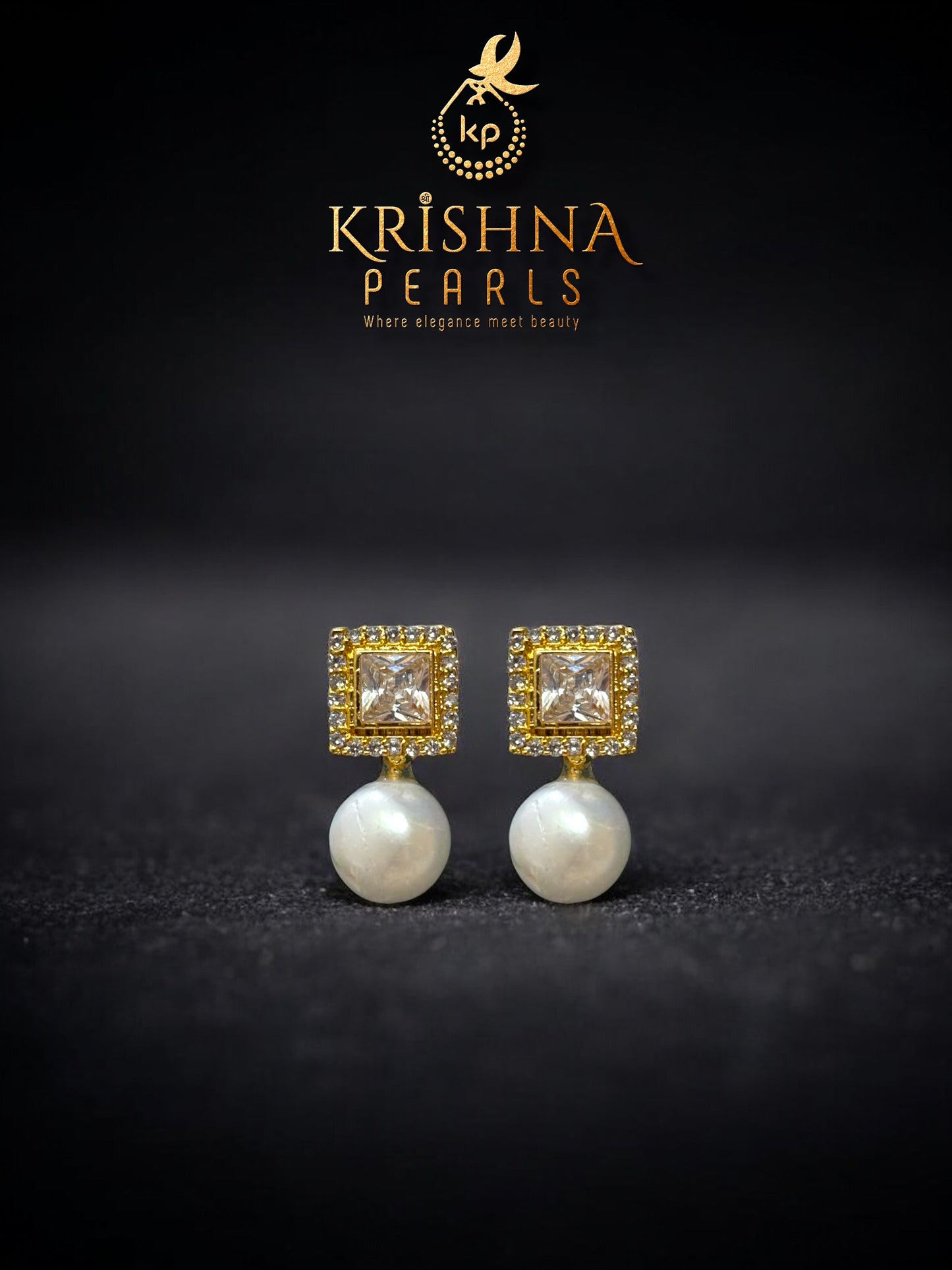 Exclusive Diamond Studded Pendent With Three Row Long Pearls Necklace Set