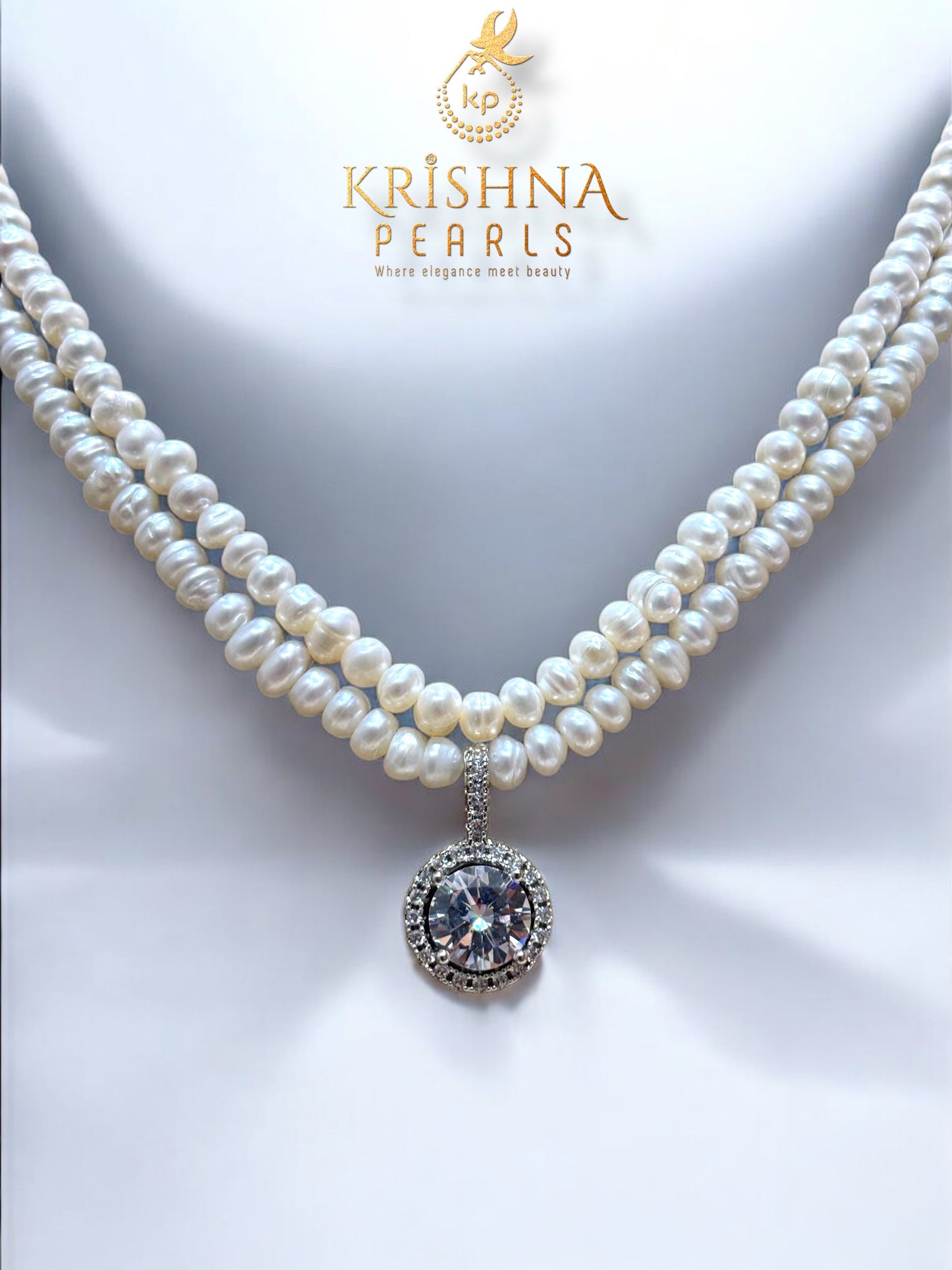 The Diamond-Dust Doublet Pearls Necklace Set