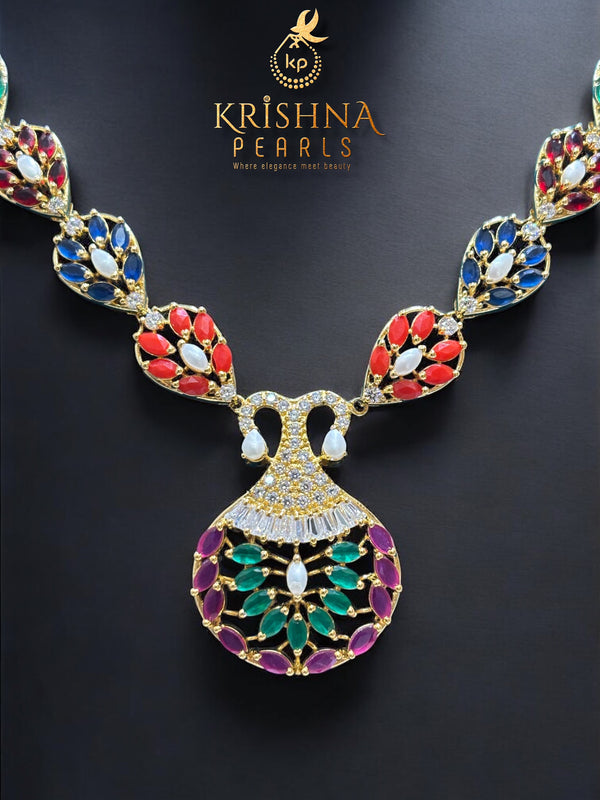 Royal Navaratna Fusion Necklace Set