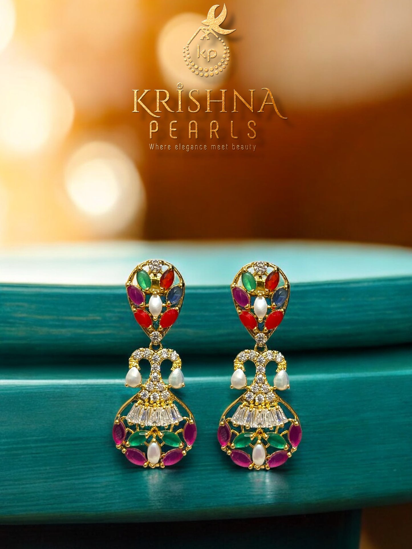 Royal Navaratna Fusion Necklace Set