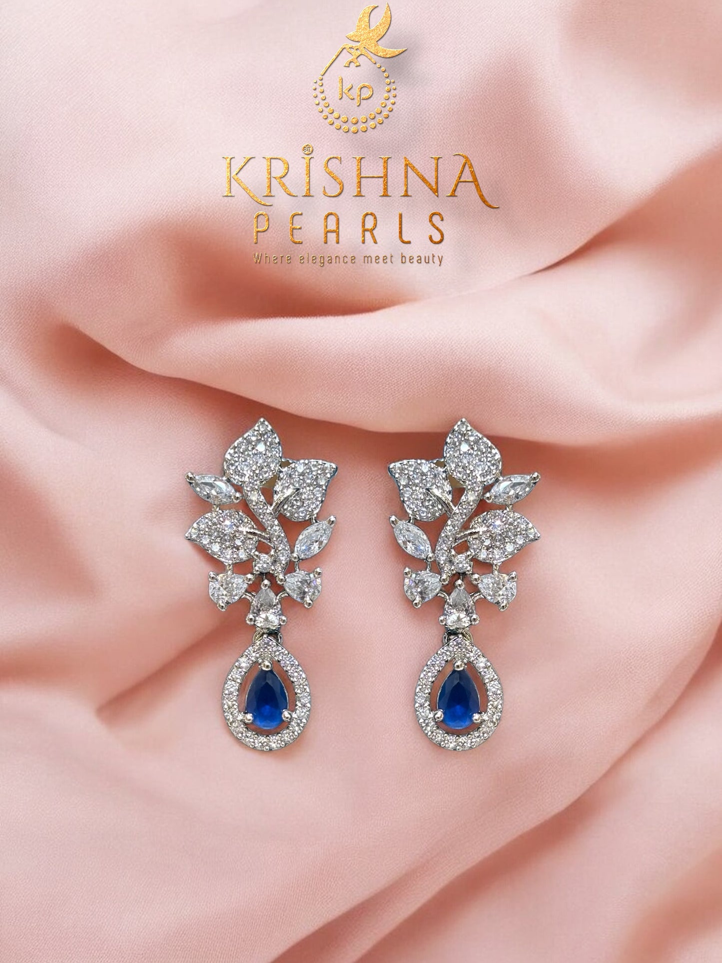 Button Pearl & Blue Sapphire Necklace