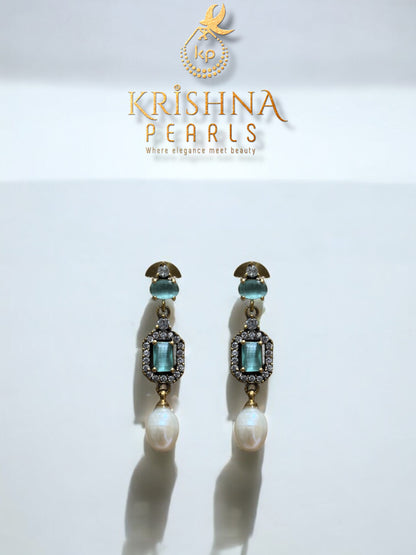 Oxidised Sea Drop Pearl Necklace Set