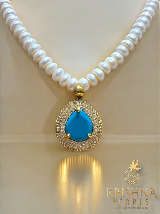 Adorable Feroza TearDrop Pearls Necklace Set