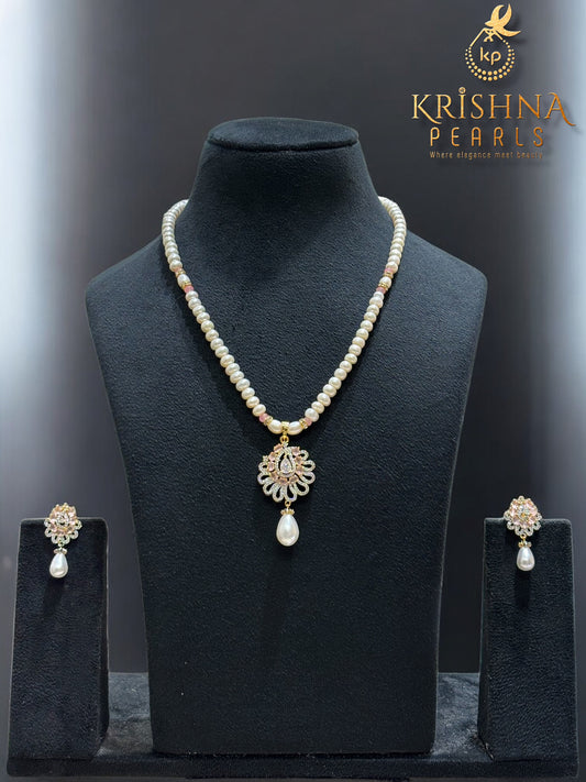 Rosé Elegance Pearls Necklace Set