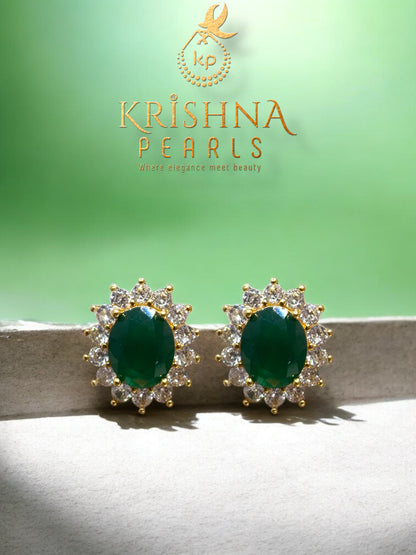 Empress Emerald Button Pearls Necklace Set