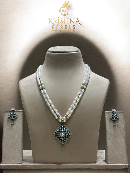 Double Layer Pearls Necklace Set