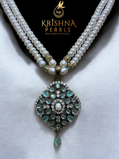 Double Layer Pearls Necklace Set