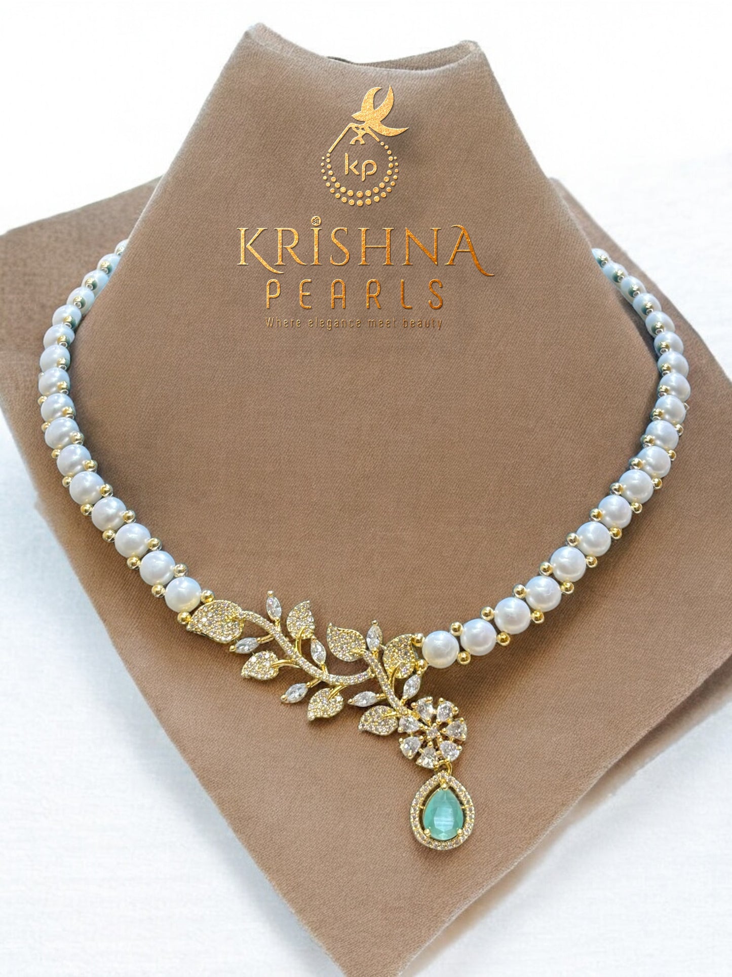 Button Pearl & Blue Quartz Necklace Set