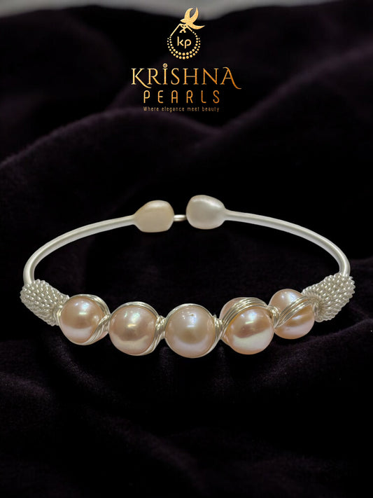 Adorable 5 Pink Pearls Bracelet