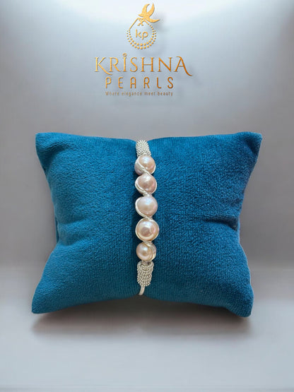 Adorable 5 Pink Pearls Bracelet