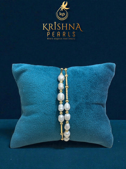 Beautiful Double Layer Grey Pearls Bracelet