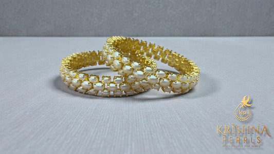 Classy Pearls Studded Bangles