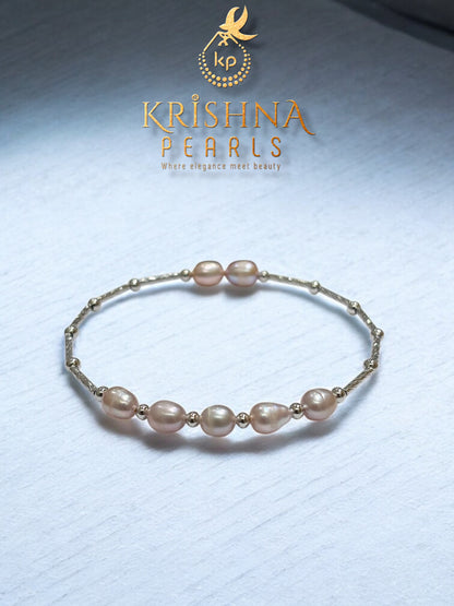 Adorable Dark Pink Pearls Bracelet