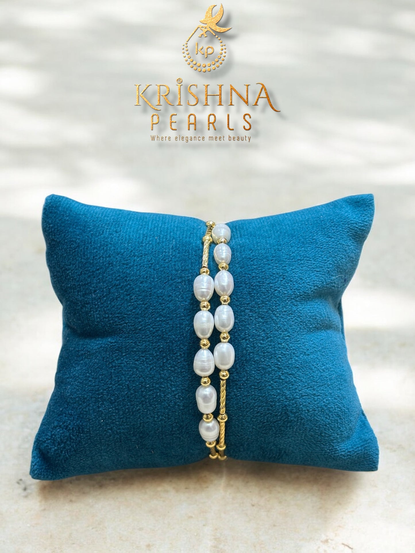 Beautiful Double Layer White Pearls Bracelet