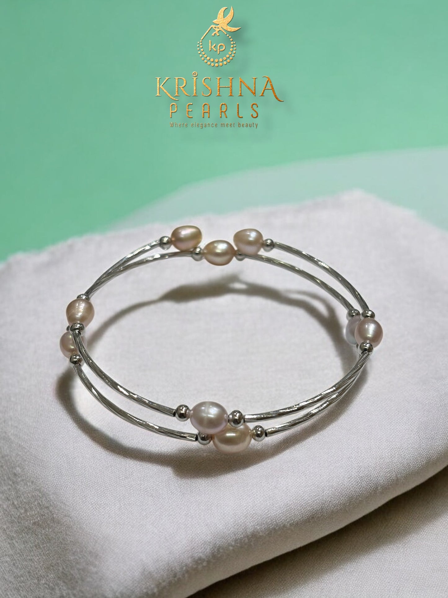 Designer Pink Pearl Bracelet