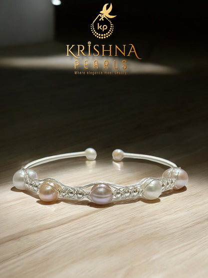 Elegant Five Multicolour Pearls Bracelet