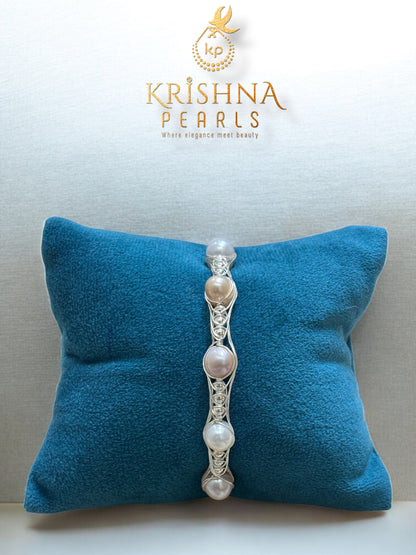 Elegant Five Multicolour Pearls Bracelet