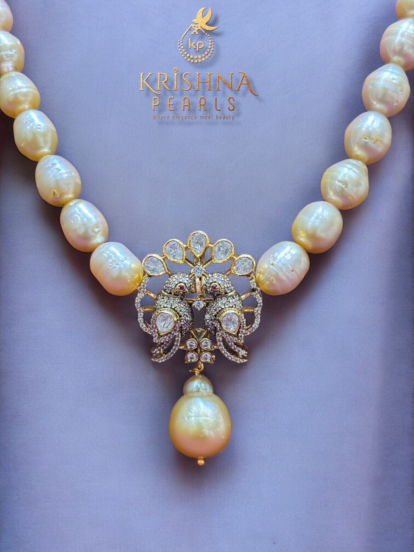 Pearl Royale - South Sea Pearls With 92.5 Silver Pendent Necklace