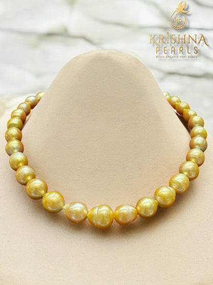 Imperial Gold South Sea Pearls Necklace