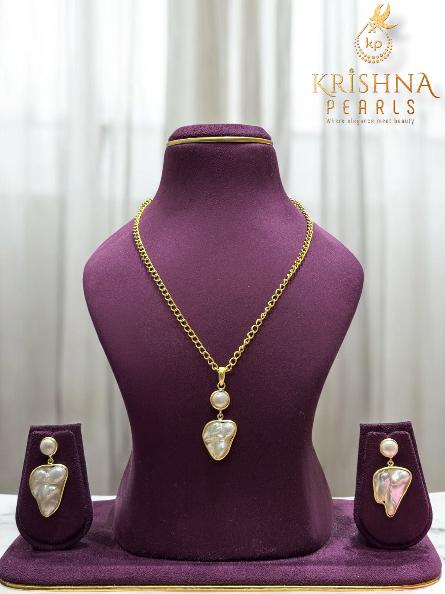 Baroque Pearl Chain Set