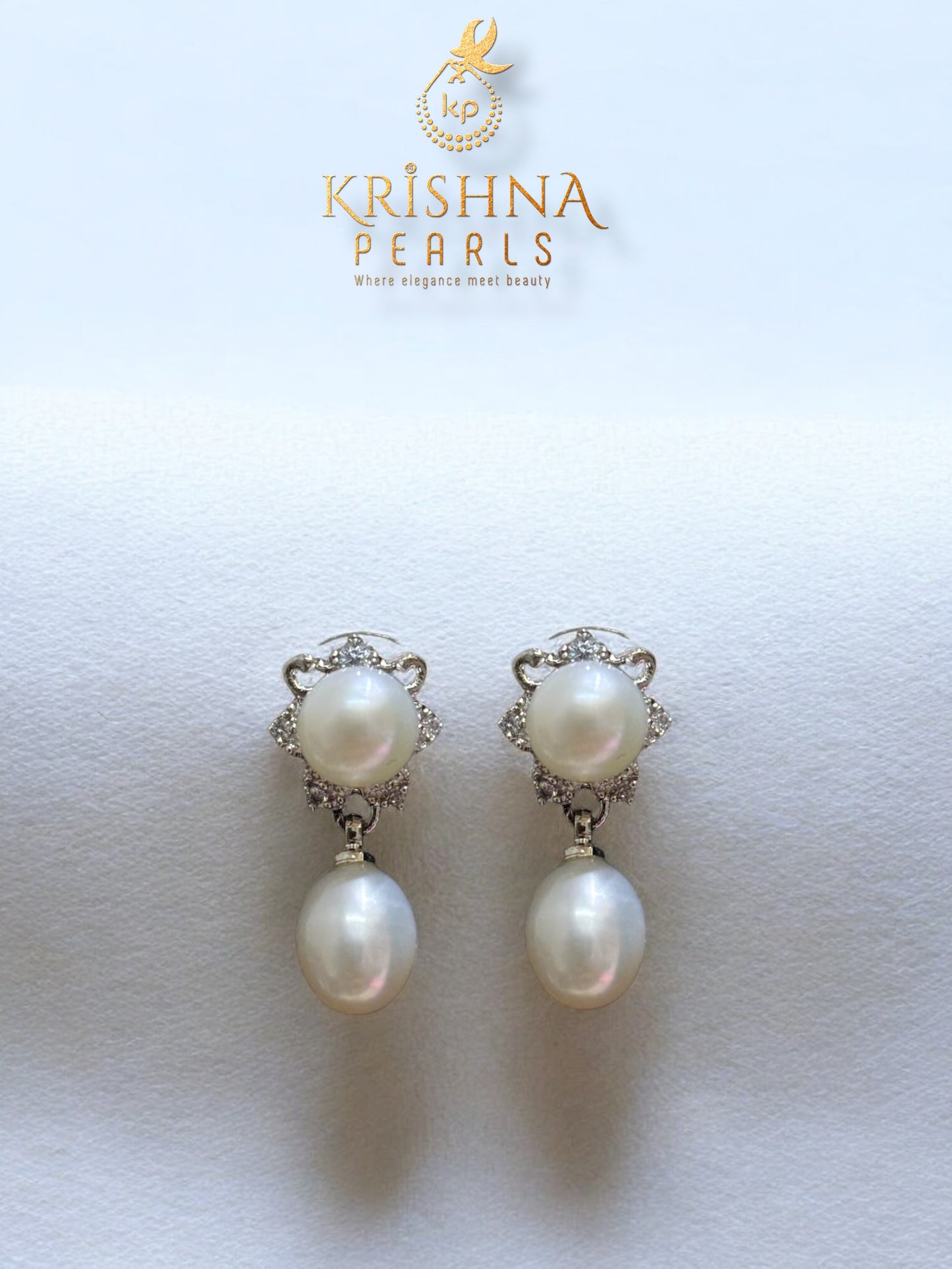 Oval Pearls Double Layer Necklace Set