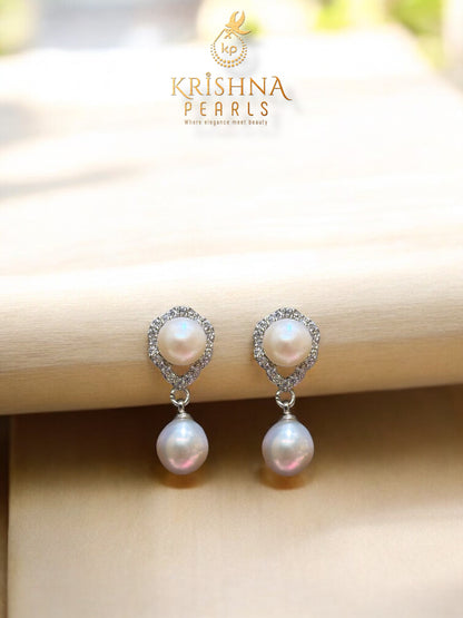 Cute Pearl Studded Pendent With Double Layer Pearls Necklace Set