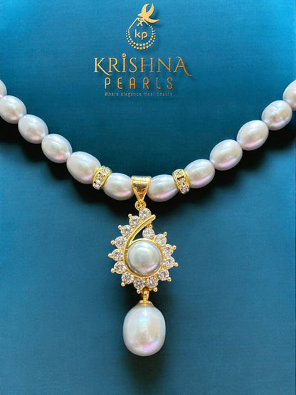 Grey Pearl Necklace Set