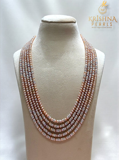 Exclusive Pink Pearls Necklace Set