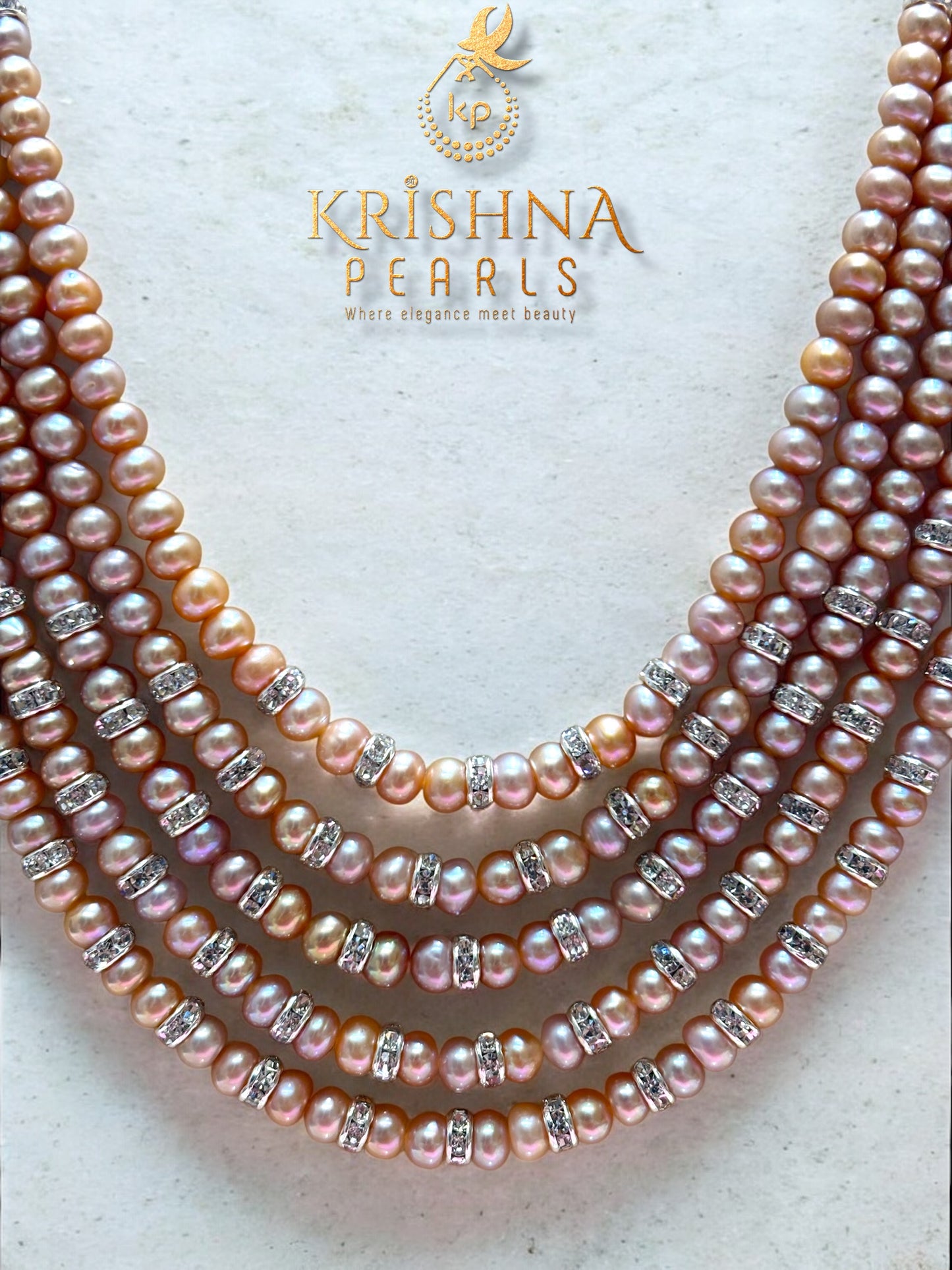 Exclusive Pink Pearls Necklace Set