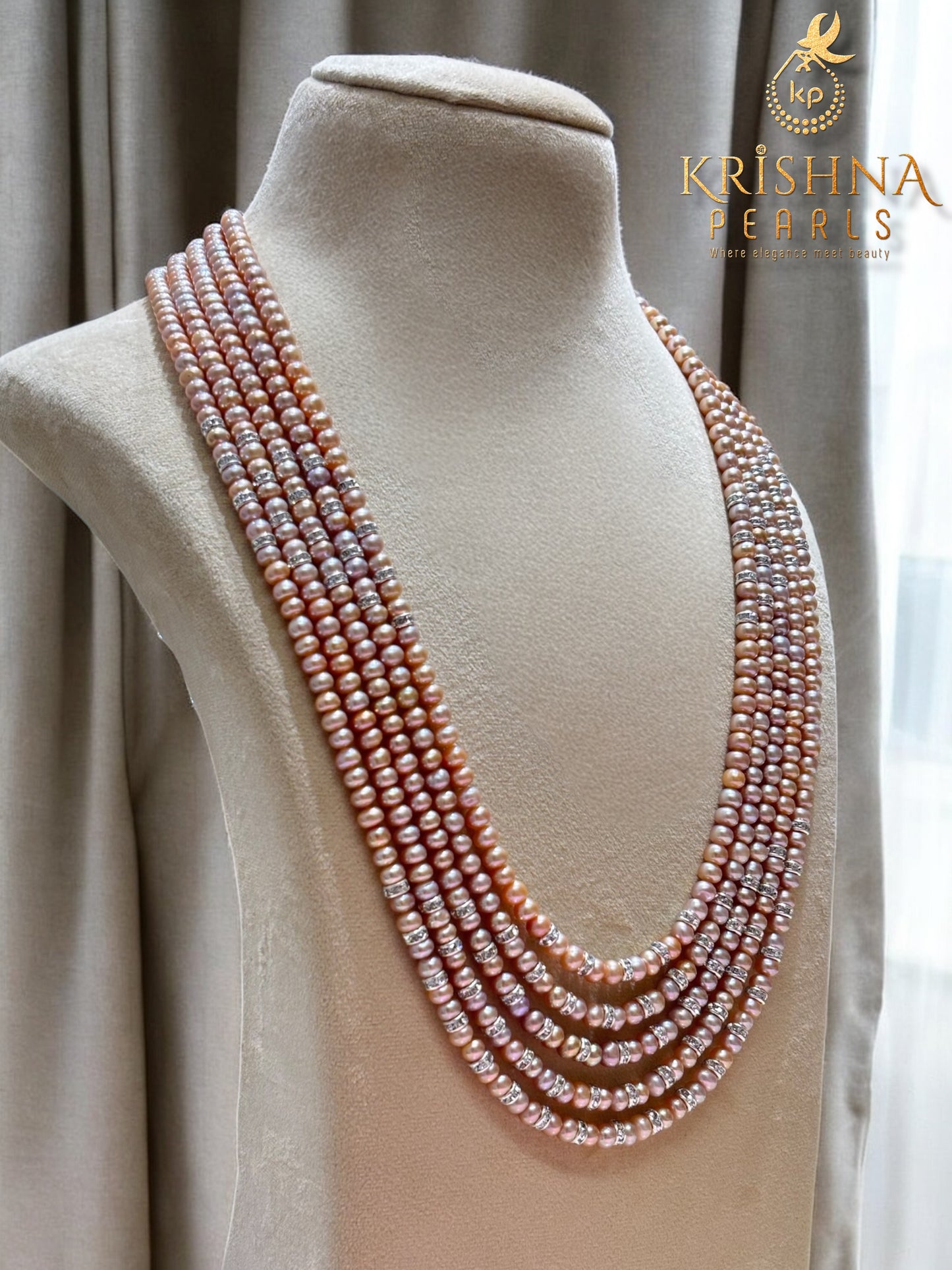 Exclusive Pink Pearls Necklace Set