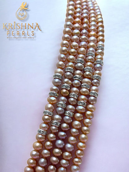 Exclusive Pink Pearls Necklace Set