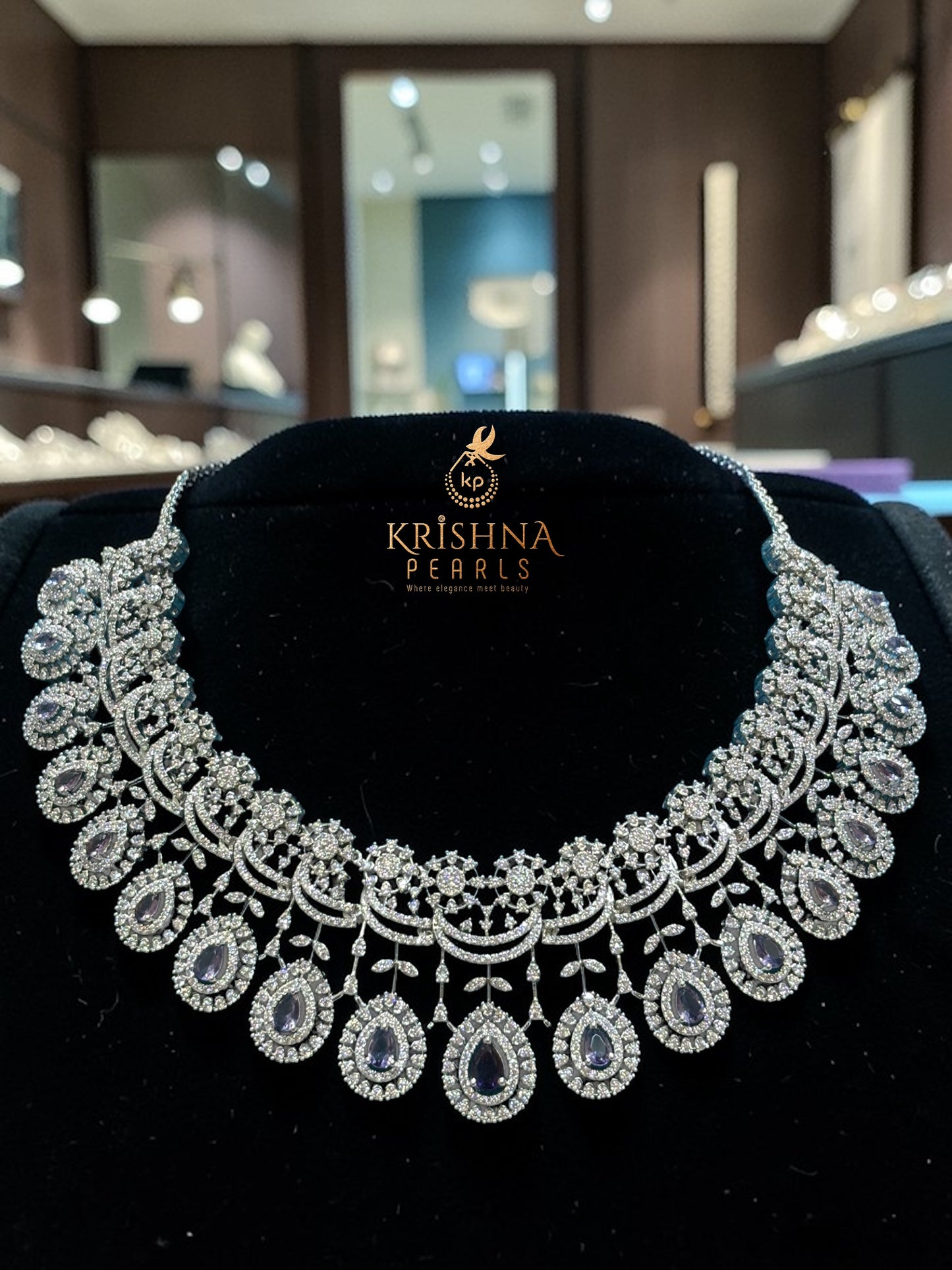 92.5 Silver Celestial Bloom Necklace Set