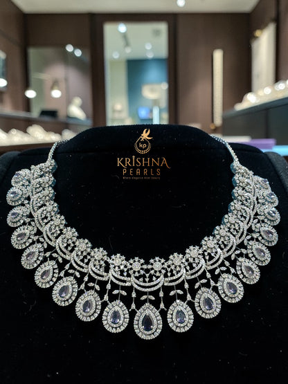 92.5 Silver Celestial Bloom Necklace Set