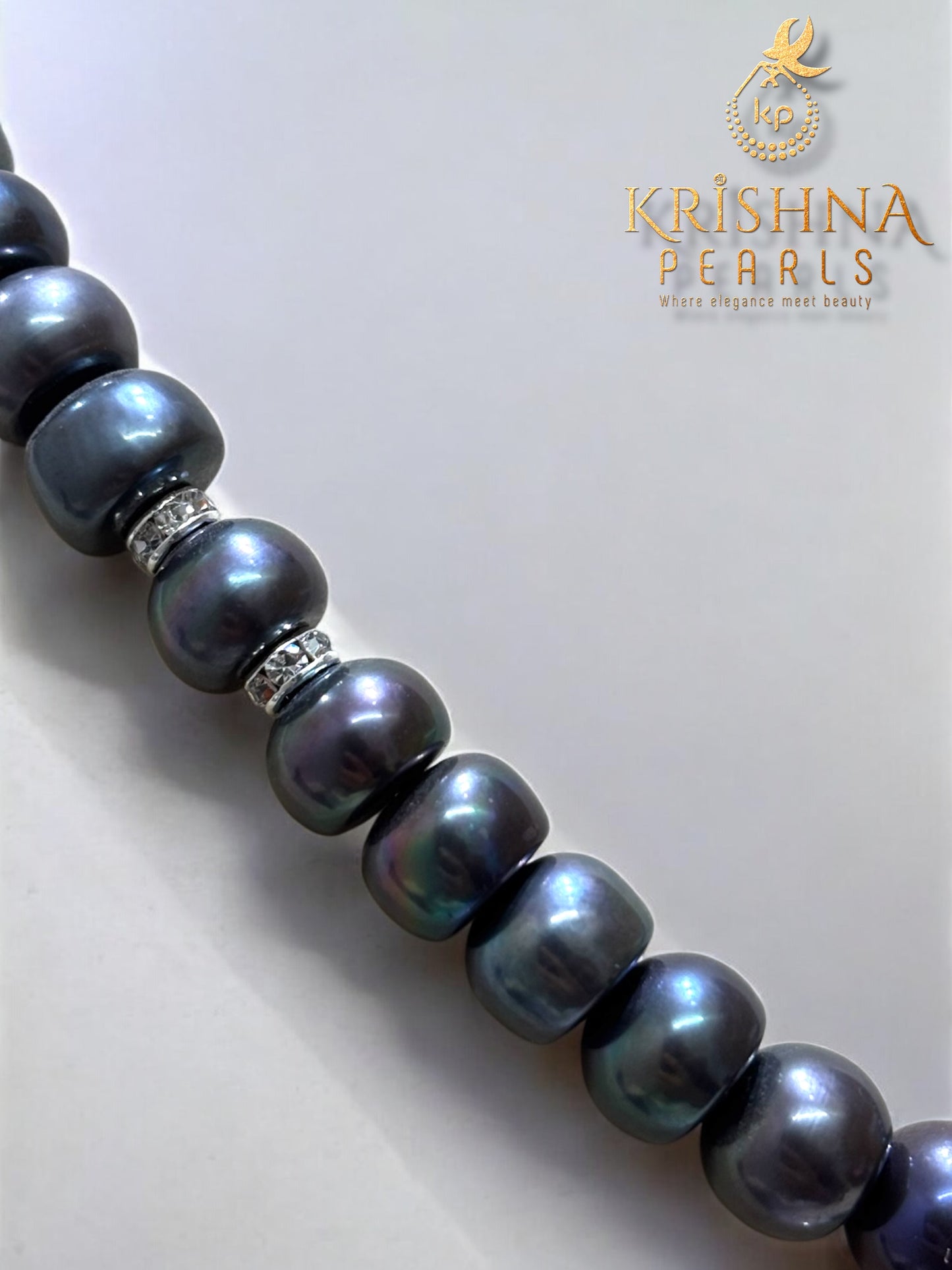 92.5 Silver Dark Pearl Serpent Pendant Necklace