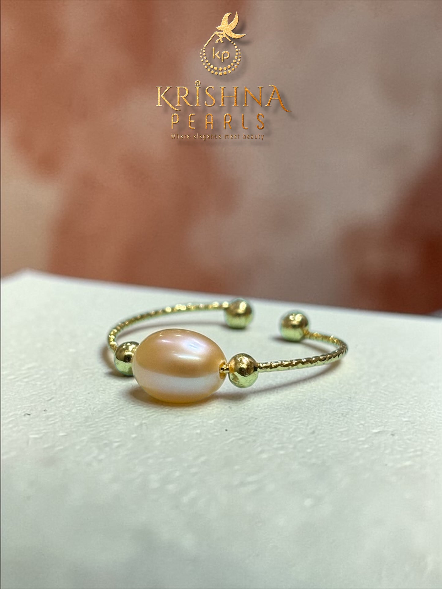 Cute Single Pearl Finger Ring Adjustable