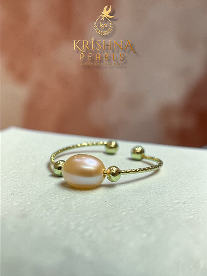 Cute Single Pearl Finger Ring Adjustable