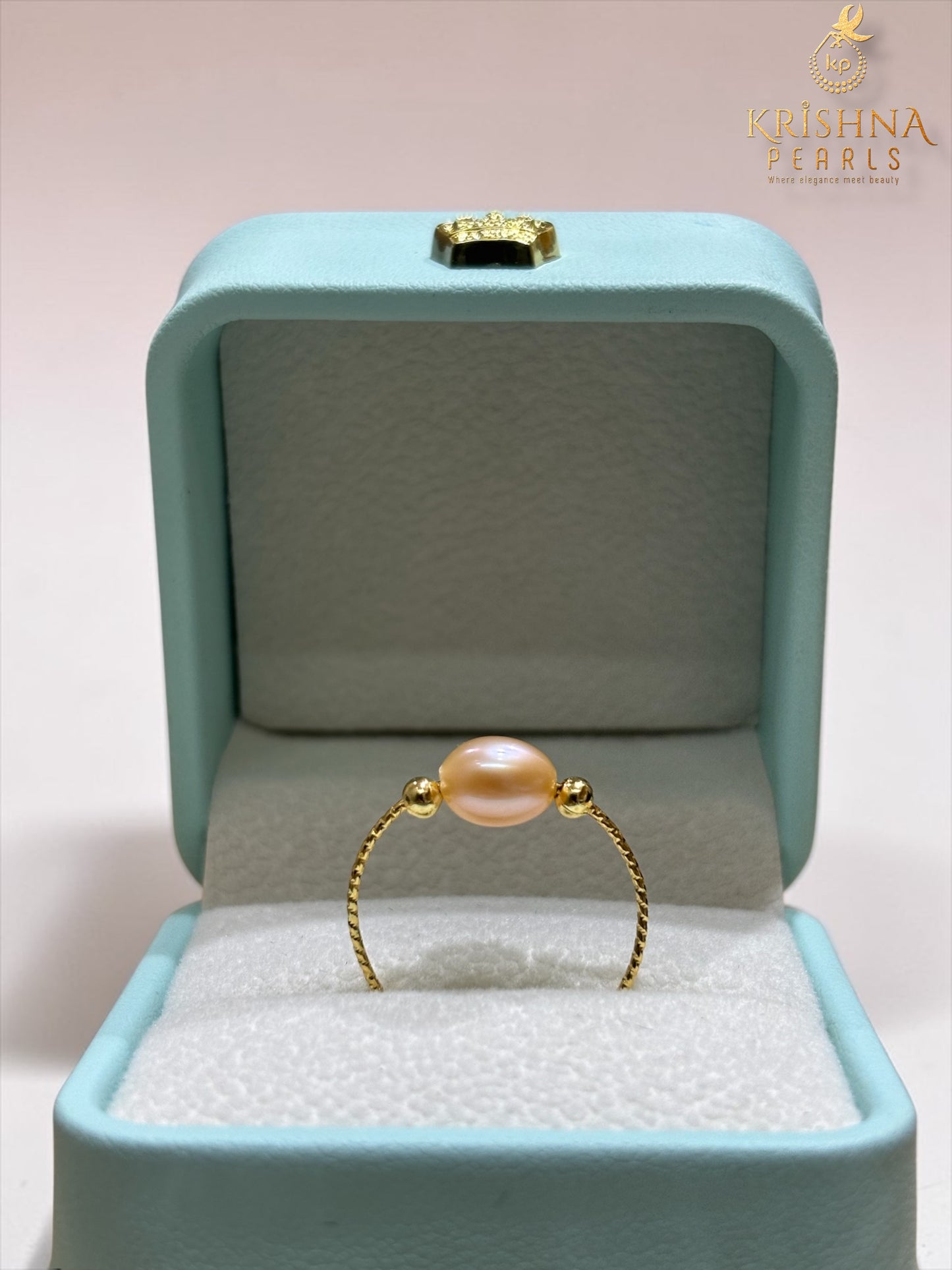 Cute Single Pearl Finger Ring Adjustable