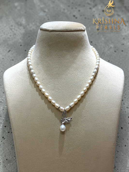 92.5 Silver Butterfly Pendant Necklace