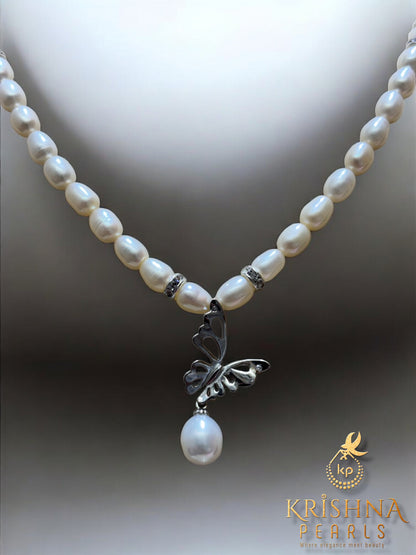 92.5 Silver Butterfly Pendant Necklace