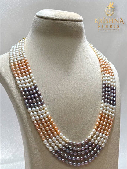 Exclusive Multicolour Five Layers Necklace Set