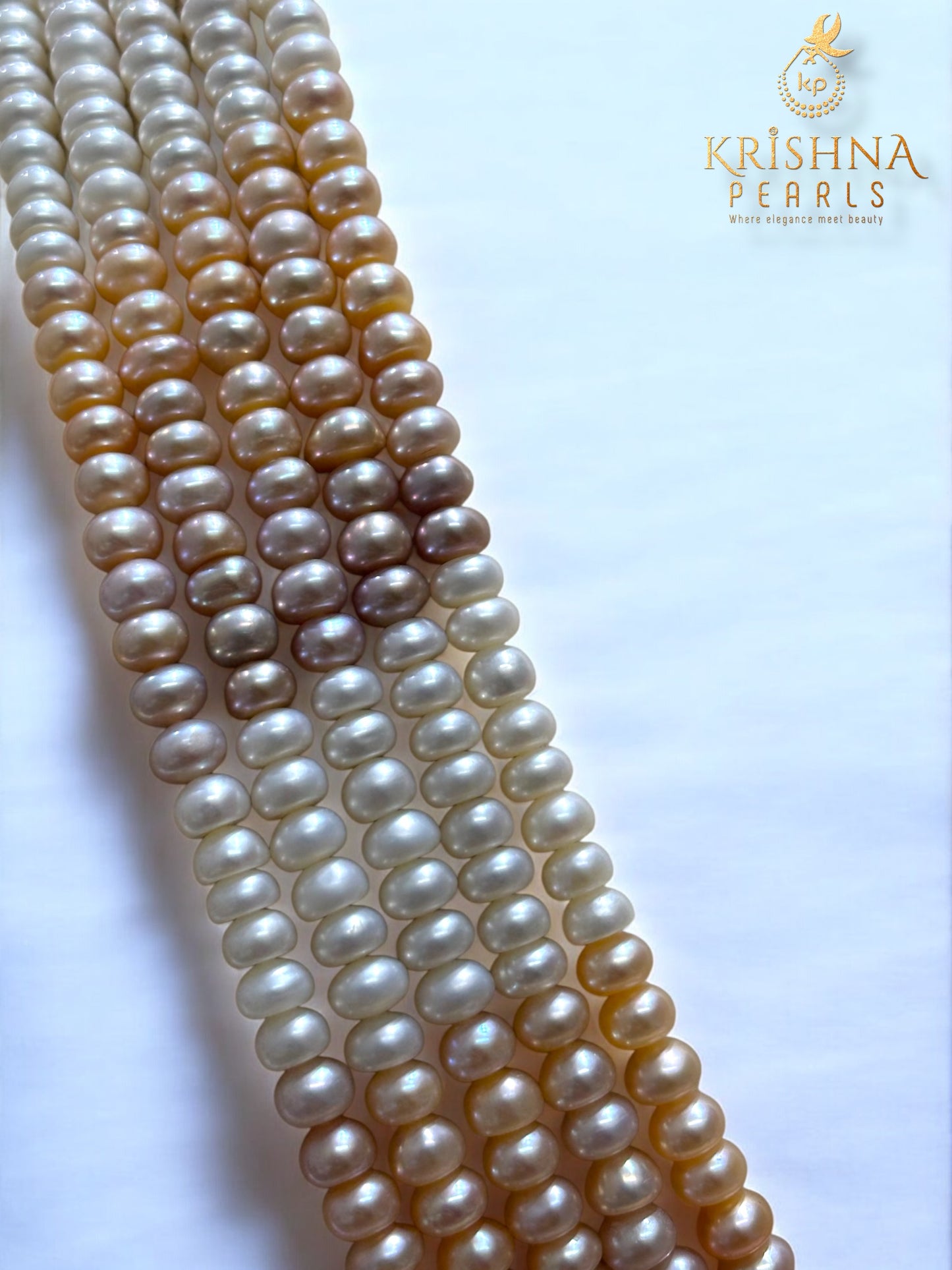 Luxurious Multicolour Five Layers Pearls Necklace Set